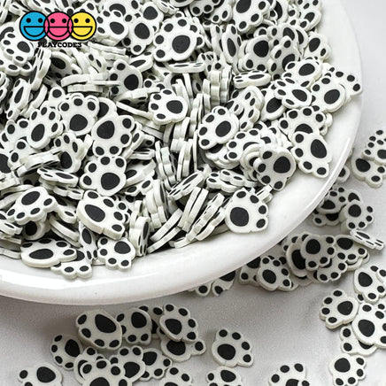 Paw Animal Black Dog Paws Fimo Slices Fake Clay Sprinkles Decoden Jimmies Funfetti Sprinkle
