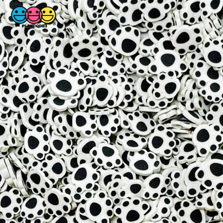 Paw Animal Black Dog Paws Fimo Slices Fake Clay Sprinkles Decoden Jimmies Funfetti Sprinkle