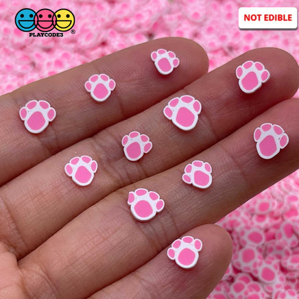 Paw Animal Pink Paws Fimo Slices Fake Clay Sprinkles Decoden Jimmies Funfetti Sprinkle
