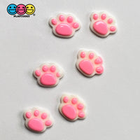 Paw Pink Mini Charms Animal Paws Tiny Flatback Charm Cabochons 3 Cplors 20 Pcs