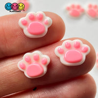 Paw Pink Mini Charms Animal Paws Tiny Flatback Charm Cabochons 3 Cplors 20 Pcs Pink