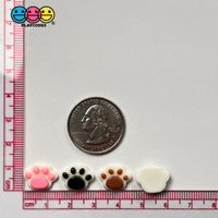 Paw Pink Mini Charms Animal Paws Tiny Flatback Charm Cabochons 3 Cplors 20 Pcs