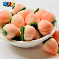 Peach Fake Food Charms Peaches Miniatures Cabochons (10 Pcs) Charm
