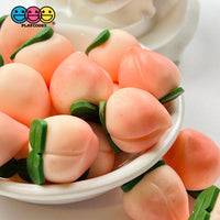 Peach Fake Food Charms Peaches Miniatures Cabochons (10 Pcs) Charm