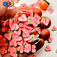 Peach Fimo Slices Fake Clay Sprinkles Peaches Funfetti 10/5 Mm 20 Grams / 10 Sprinkle