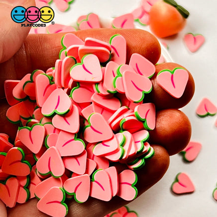 Peach Fimo Slices Fake Clay Sprinkles Peaches Funfetti 10/5 Mm 20 Grams / 10 Sprinkle