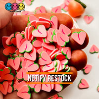 Peach Fimo Slices Fake Clay Sprinkles Peaches Funfetti 10/5 Mm 20 Grams / 10 Sprinkle
