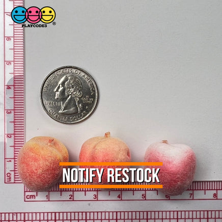 3D Mini Peach Charms Fake Food Cabochon Light Foam (10 Pcs) Charm