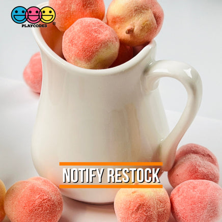 3D Mini Peach Charms Fake Food Cabochon Light Foam (10 Pcs) Charm