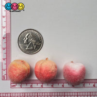 3D Mini Peach Charms Fake Food Cabochon Light Foam (10 Pcs) Charm