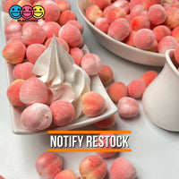 3D Mini Peach Charms Fake Food Cabochon Light Foam (10 Pcs) Charm