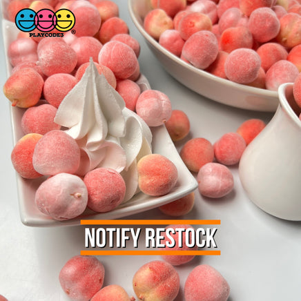 3D Mini Peach Charms Fake Food Cabochon Light Foam (10 Pcs) Charm