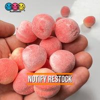 3D Mini Peach Charms Fake Food Cabochon Light Foam (10 Pcs) Charm