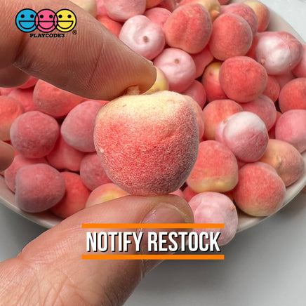 3D Mini Peach Charms Fake Food Cabochon Light Foam (10 Pcs) Charm