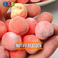 3D Mini Peach Charms Fake Food Cabochon Light Foam (10 Pcs) Charm
