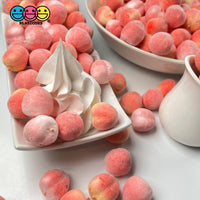 3D Mini Peach Charms Fake Food Cabochon Light Foam (10 Pcs) Charm