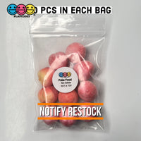 3D Mini Peach Charms Fake Food Cabochon Light Foam (10 Pcs) Charm
