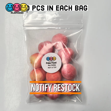 3D Mini Peach Charms Fake Food Cabochon Light Foam (10 Pcs) Charm