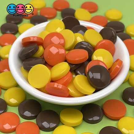 Reeses Peanut Butter Chocolate Fake Candy Flatback Charms Cabochons Decoden Charm
