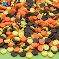 20/100G Confetti Disc Polymer Clay Fake Sprinkles Peanut Butter Cup Chocolate Mixed Color Theme