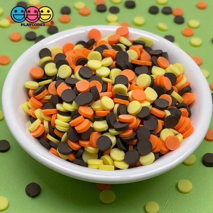 20/100G Confetti Disc Polymer Clay Fake Sprinkles Peanut Butter Cup Chocolate Mixed Color Theme