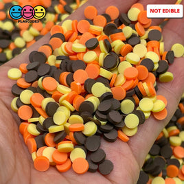 20/100G Confetti Disc Polymer Clay Fake Sprinkles Peanut Butter Cup Chocolate Mixed Color Theme