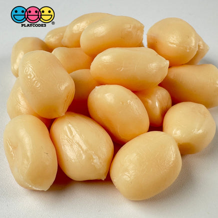 Peanut Raw Fake Food Blanched Plastic Resin Prop Realistic Actual Size 20 Pcs