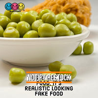 Peas Green Cooked Realistic Imitation Fake Food Pea Greens Faux Vegetables Life Like Plastic Resin