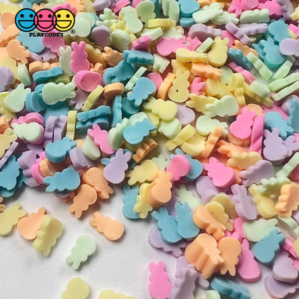 Peeps Bunny Fimo Mix Easter Spring Faux Sprinkles Pastel Colors Fake Bake Funfetti Sprinkle