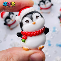 Penguin Christmas Miniature Charm Resin Home Décor Accessories Cabochons 5 Pc