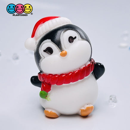 Penguin Christmas Miniature Charm Resin Home Décor Accessories Cabochons 5 Pc