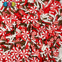 Chocolate Peppermint Christmas Holiday Fake Clay Sprinkles Decoden Fimo Jimmies 10 Grams Sprinkle