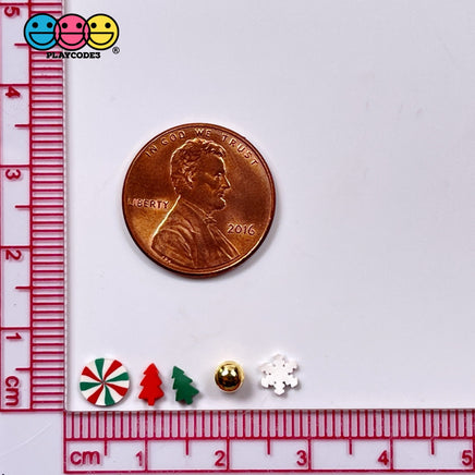 Peppermint Christmas Tree Farm Fimo Mix Fake Clay Sprinkles Gold Beads Funfetti Sprinkle