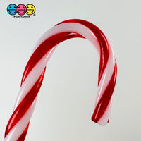 Peppermint Fake Candy Cane Charms - Festive Holiday Cabochon Decor 5 Pcs Charm