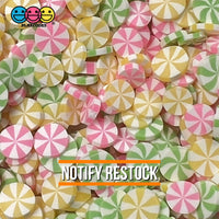 Peppermint Fimo Slices Faux Sprinkles Holiday Colors Christmas Valentines Day Decoden Fake Food 8