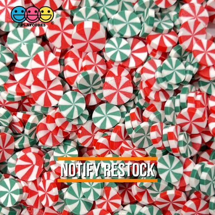 Peppermint Fimo Slices Faux Sprinkles Holiday Colors Christmas Valentines Day Decoden Fake Food 8