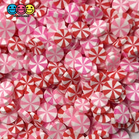 Peppermint Fimo Slices Faux Sprinkles Holiday Colors Christmas Valentines Day Decoden Fake Food 8