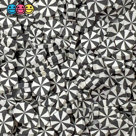 Peppermint Fimo Slices Faux Sprinkles Multiple Colors Decoden Fake Food 10 20 Grams / Black Sprinkle