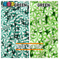 Peppermint Fimo Slices Faux Sprinkles Multiple Colors Decoden Fake Food 10 20 Grams / Green Sprinkle