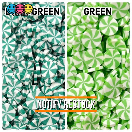 Peppermint Fimo Slices Faux Sprinkles Multiple Colors Decoden Fake Food 10 20 Grams / Green Sprinkle