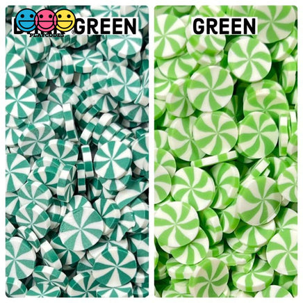 Peppermint Fimo Slices Faux Sprinkles Multiple Colors Decoden Fake Food 10 20 Grams / Green Sprinkle