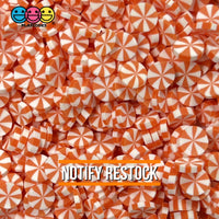 Peppermint Fimo Slices Faux Sprinkles Multiple Colors Decoden Fake Food 10 20 Grams / Orange