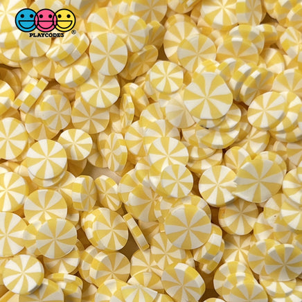 Peppermint Fimo Slices Faux Sprinkles Multiple Colors Decoden Fake Food 10 20 Grams / Yellow
