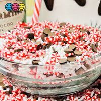 Peppermint Hot Cocoa Clay Fake Sprinkles Mix Holiday Christmas Decoden Sprinkle