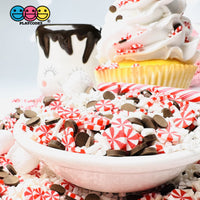 Peppermint Hot Cocoa Clay Fake Sprinkles Mix Holiday Christmas Decoden Sprinkle