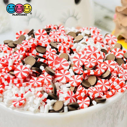 Peppermint Hot Cocoa Clay Fake Sprinkles Mix Holiday Christmas Decoden Sprinkle