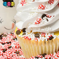 Peppermint Hot Cocoa Clay Fake Sprinkles Mix Holiday Christmas Decoden Sprinkle