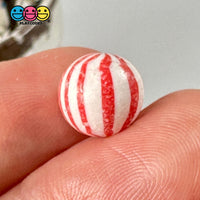 Peppermint Balls Mint Fake Hard Candy Multi Colors Cabochons 24 Pcs Food