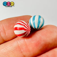 Peppermint Balls Mint Fake Hard Candy Red Blue 4Th Of July Cabochons 24 Pcs Playcode3 Llc Food