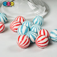 Peppermint Balls Mint Fake Hard Candy Red Blue 4Th Of July Cabochons 24 Pcs Playcode3 Llc Food